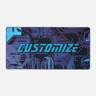 Geek Out Custom PCB Blue Electronic Circuit Board Desk Mat