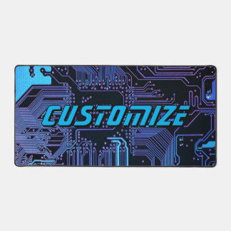 Geek Out Custom PCB Blue Electronic Circuit Board Desk Mat