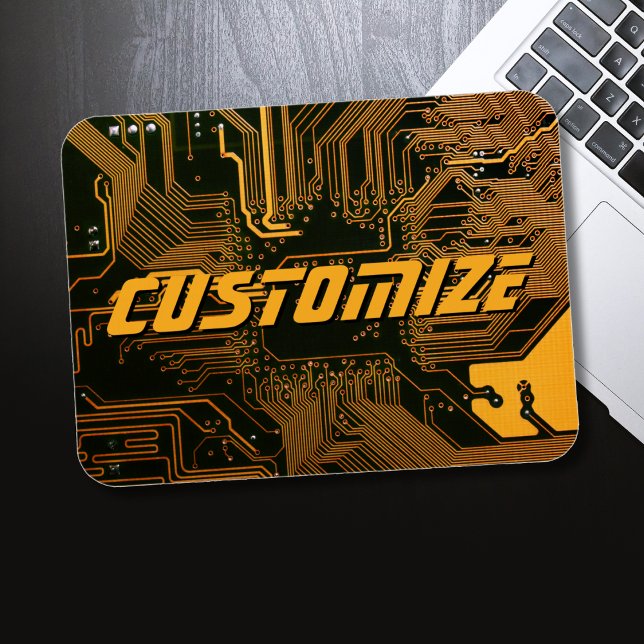 Geek Out Custom PCB Orange Circuit Board Magnet (Creator Uploaded)