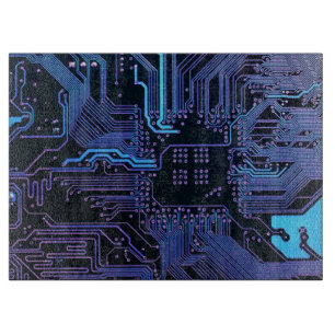 Geek Out Nerd PCB Blue Electronic Circuit Board