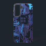 Geek Out Nerd PCB Blue Electronic Circuit Board  Samsung Galaxy Case<br><div class="desc">PCB Circuit Board gifts for geeks or gifts for nerds.  Here's one for the Computer Nerd or Geeks in all of us.  Geek Out your Nerd with this PCB Electronic Circuit Board.  This is a close up picture of a printed circuit board or electronic circuit board.</div>