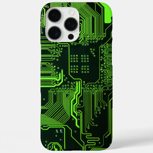Geek Out Nerd PCB Green Electronic Circuit Board  Case-Mate iPhone Case (Back)