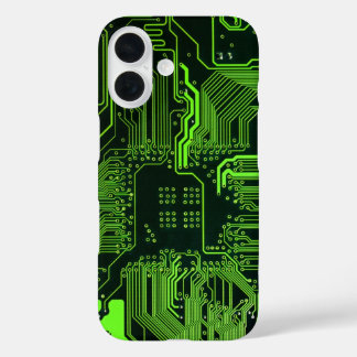 Geek Out Nerd PCB Green Electronic Circuit Board  iPhone 16 Case