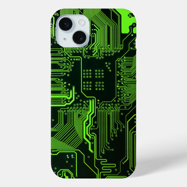Geek Out Nerd PCB Green Electronic Circuit Board  Case-Mate iPhone Case (Back)