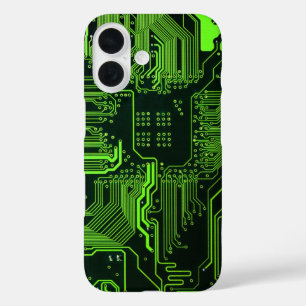 Geek Out Nerd PCB Green Electronic Circuit Board iPhone 16 Case