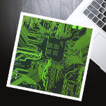 Geek Out Nerd PCB Green Electronic Circuit Board  Napkin<br><div class="desc">PCB Circuit Board gifts for geeks or gifts for nerds.  Here's one for the Computer Nerd or Geeks in all of us.  Geek Out your Nerd with this PCB Electronic Circuit Board.  This is a close up picture of a printed circuit board or electronic circuit board.</div>