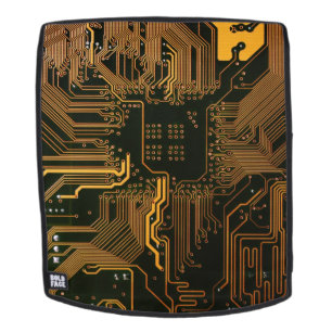 Geek Out Nerd PCB Orange Electronic Circuit Board Backpack