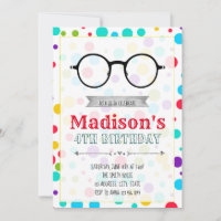 Geek party birthday invitation