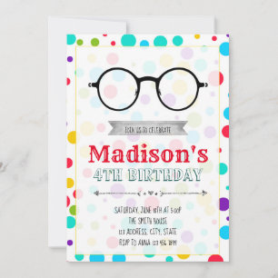 Geek party birthday invitation