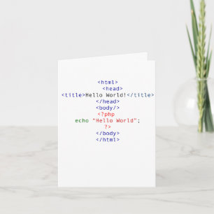 Geek php Greeting Card