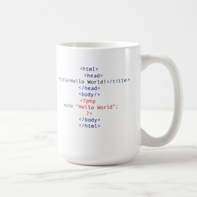 Geek php Greeting Coffee Mug (Right)