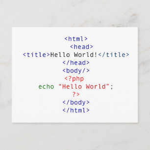 Geek php Greeting Postcard