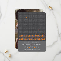 Geek Programmed For Love Binary Code Save The Date