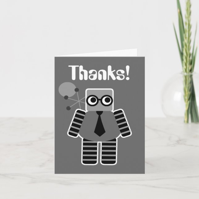 Geek Robot Thank You Cards (Front)