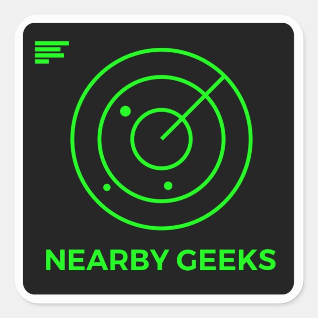 Geek scanner square sticker (Front)