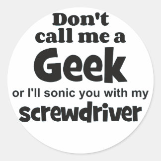 Geek screwdriver bf classic round sticker