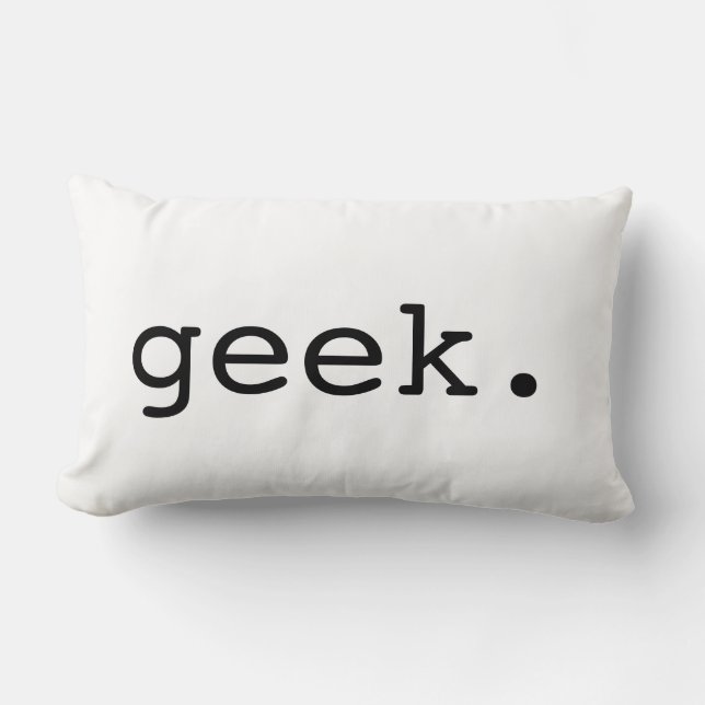 Geek Typography Throw Pillow (Front)