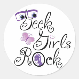 GeekGirlsRock Classic Round Sticker