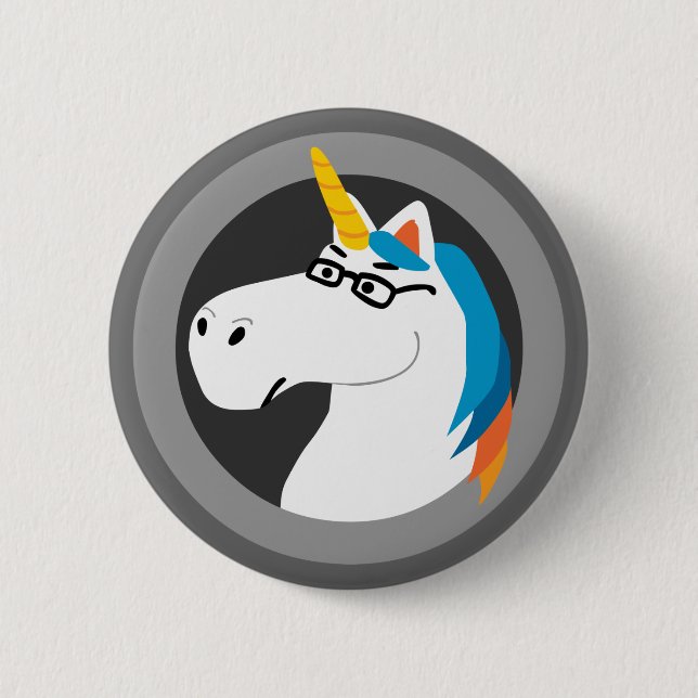 Geekicorn 6 Cm Round Badge (Front)