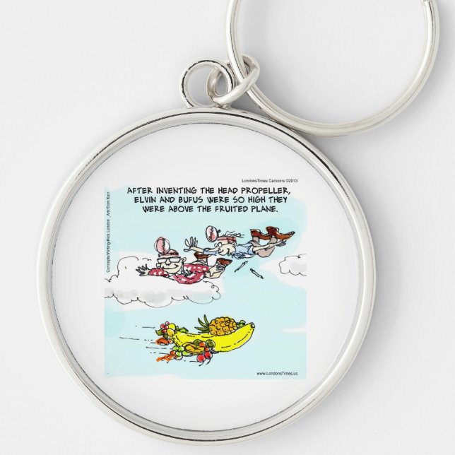 Geeks Above Fruited Plane Funny Key Ring (Front)
