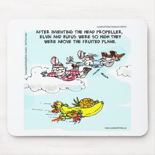 Geeks Above Fruited Plane Funny Mouse Pad (Front)