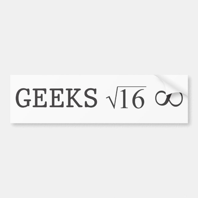 Geeks For Ever Bumper Sticker (Front)