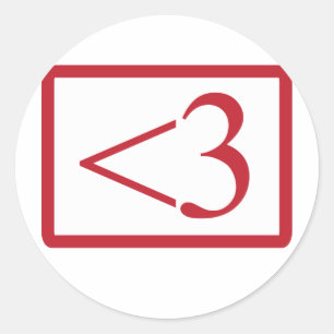 Geek's Heart Classic Round Sticker