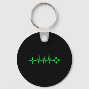 Geeks Heartbeat Gaming  Key Ring