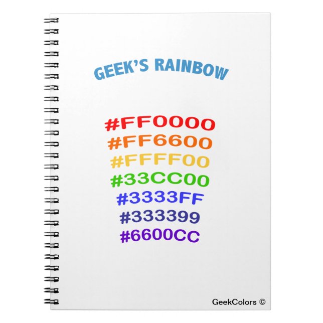 Geek's Rainbow Notebook (Front)