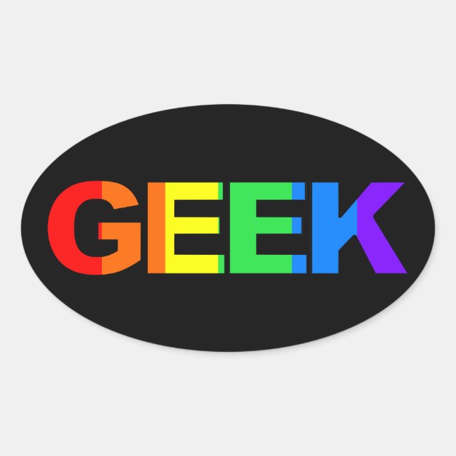 Geeky and Queer As. Oval Sticker (Front)