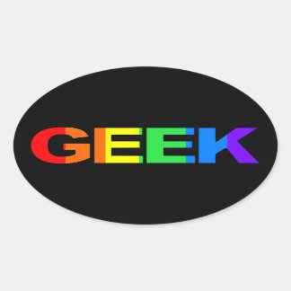 Geeky and Queer As. Oval Sticker