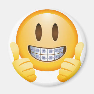 Geeky Braces Emoji Magnet