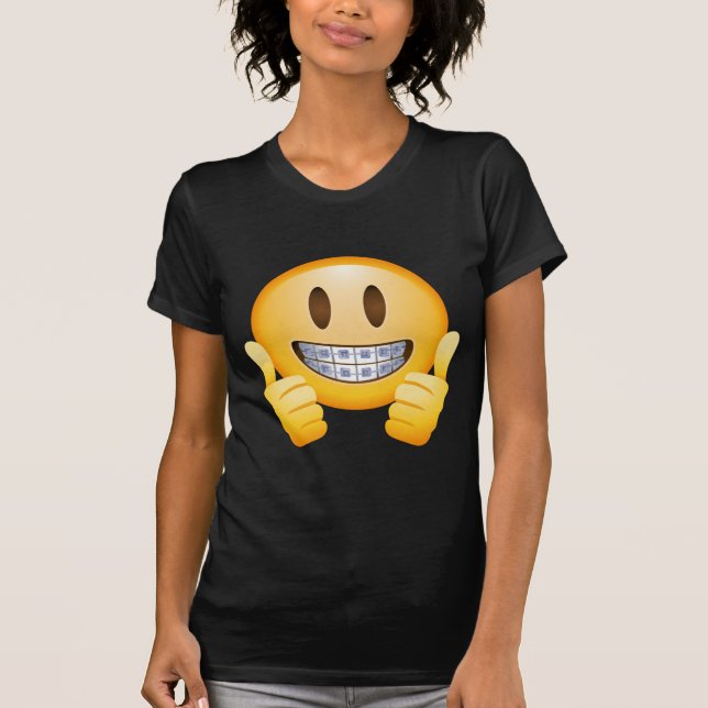 Geeky Braces Emoji T-Shirt (Front)