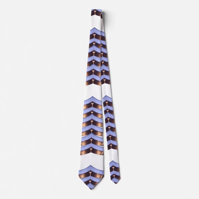 Geeky Futurist Scifi Cyborg CricketDiane Metallic Tie (Front)