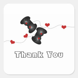 Geeky Gamers Thank You Stickers (Dark)