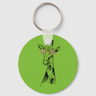Geeky Giraffe Smart African Animal Key Ring