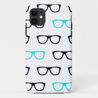 geeky glasses blue