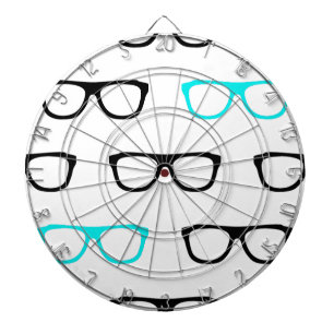 geeky glasses blue geek dartboard