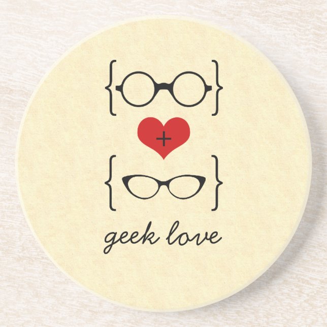 Geeky Glasses Coaster (Front)