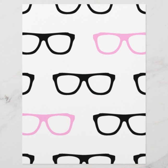 geeky glasses pink geek (Front)