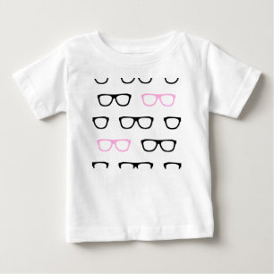 geeky glasses pink geek baby T-Shirt