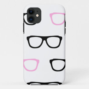 geeky glasses pink geek iPhone 11 case