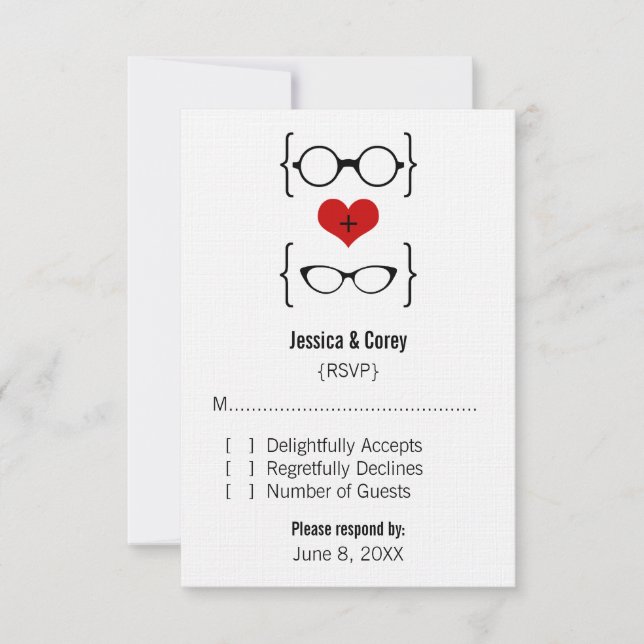 Geeky Glasses Response Card (Front)
