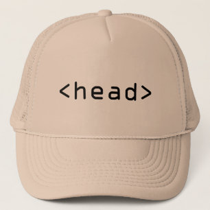 Geeky HTML <head> trucker cap / hat