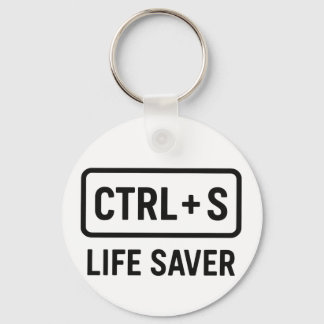 Geeky Keychain – “CTRL + S Life Saver” Design
