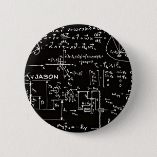Geeky Math Mathematics Personalised 6 Cm Round Badge