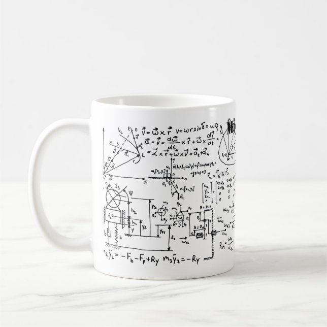 Geeky Math Mathematics Personalised Coffee Mug (Left)