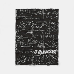 Geeky Math Mathematics Personalised Fleece Blanket