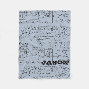Geeky Math Mathematics Personalised Fleece Blanket