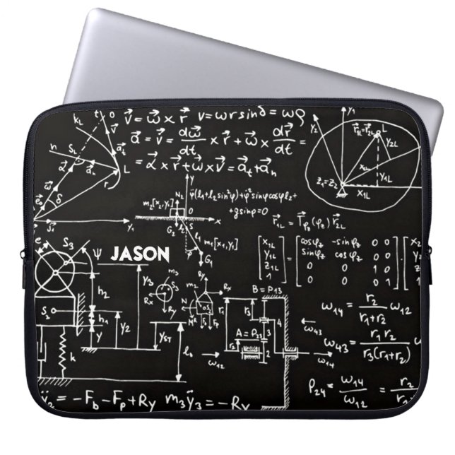 Geeky Math Mathematics Personalised Laptop Sleeve (Front)